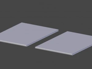 white and brown leaflet -low poly 3D Model