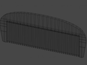 wooden comb 3D Model