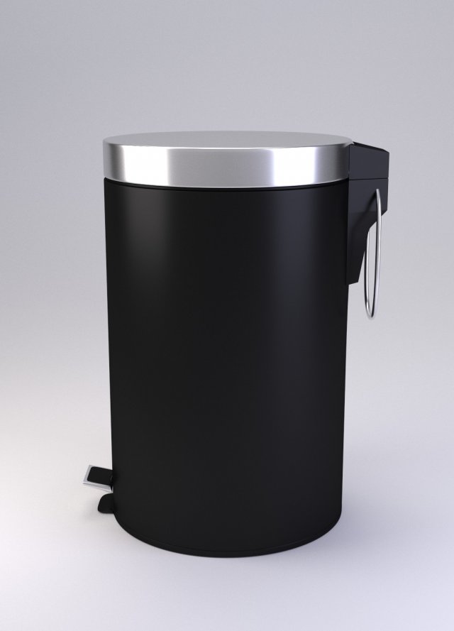 black pedal bin 3D-Modell .c4d .max .obj .3ds .fbx .stl .blend 