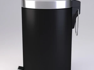 schwarzer Treteimer 3D Modell