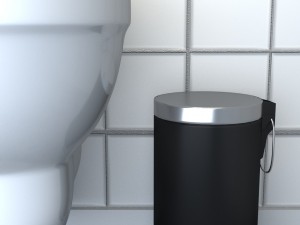 black pedal bin 3D-Modell