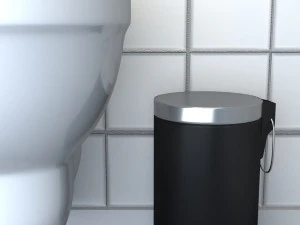 black pedal bin 3D Model