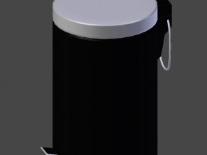 black pedal bin 3D-Modell