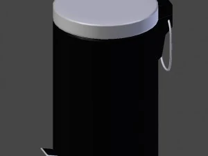 black pedal bin 3D Model