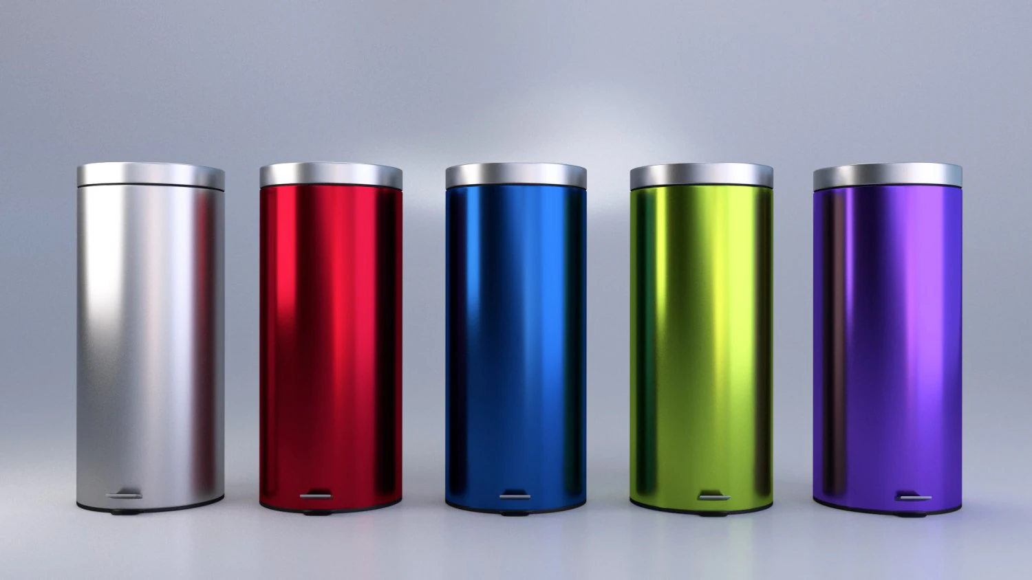 pedal bin collection 3D Model .c4d .max .obj .3ds .fbx .stl .blend