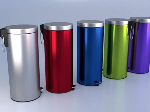 pedal bin collection 3D Model