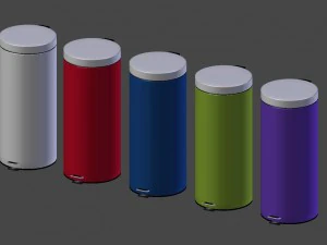 pedal bin collection 3D Model