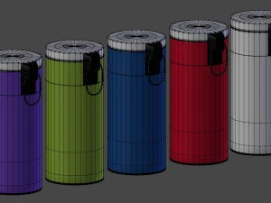 pedal bin collection 3D Model