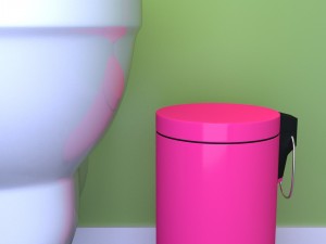 pink pedal bin 3D Model