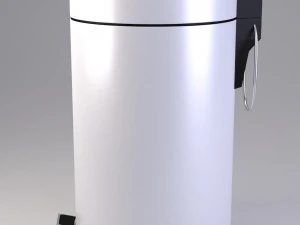 biały kosz na pedały Model 3D