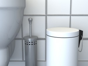 white pedal bin 3D Модель