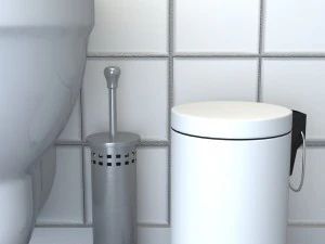white pedal bin 3D Model