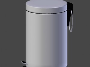 white pedal bin 3D Модель