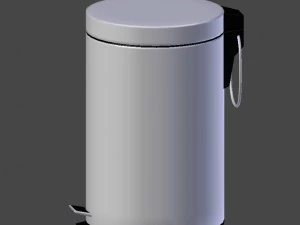 white pedal bin 3D Model