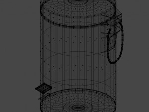 white pedal bin 3D Модель