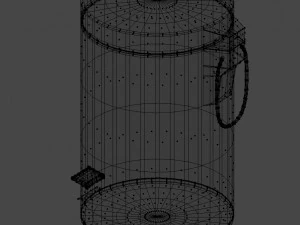 white pedal bin 3D Model