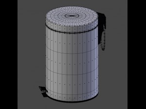 white pedal bin 3D Модель