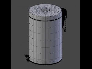 white pedal bin 3D Model