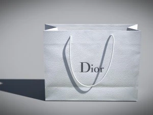 designer shopping bag - dior 3D Model