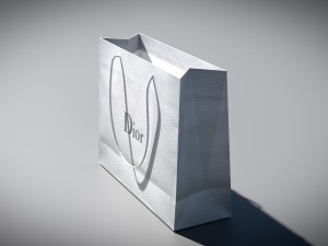designer shopping bag - dior 3D मॉडल
