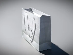 designer shopping bag - dior 3D Model