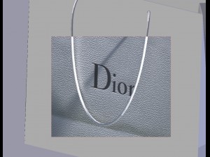 designer shopping bag - dior 3D मॉडल