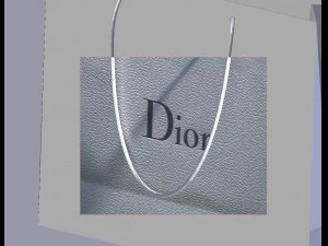 designer shopping bag - dior 3D Model