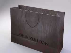 designer shopping bag - louis vuitton 3D 모델