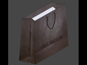 designer shopping bag - louis vuitton 3D Model