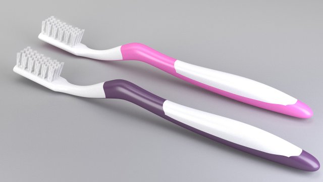 toothbrush 3D Model .c4d .max .obj .3ds .fbx .stl .blend 