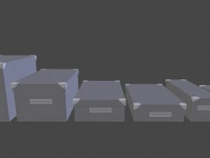 박스세트 - 보관박스세트 3D 모델