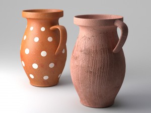 clay jugs 3Dモデル