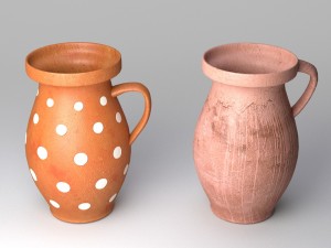 clay jugs Model 3D