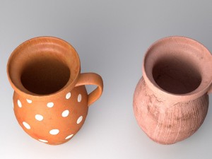 clay jugs Model 3D