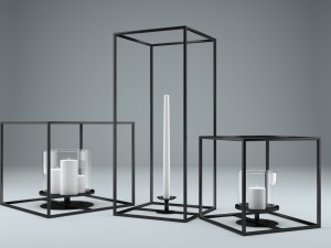 cube candle holder set 3D मॉडल
