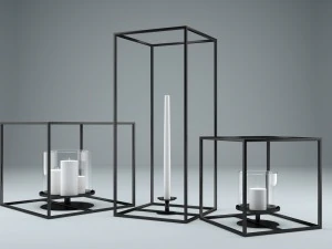 큐브 캔들 홀더 세트 3D 모델