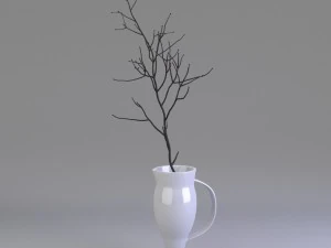 decor plant in a vase 3D Model