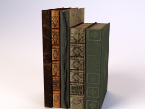 old books low poly 3D मॉडल
