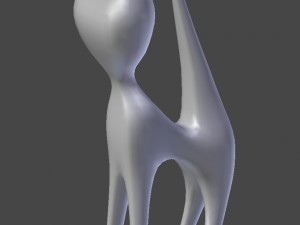 wooden cat figurine Modèle 3D
