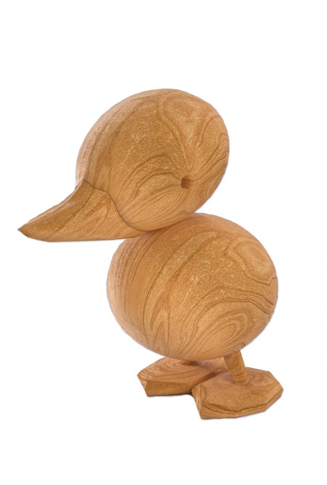 wooden duck figurine Modelo 3D .c4d .max .obj .3ds .fbx .stl .blend 
