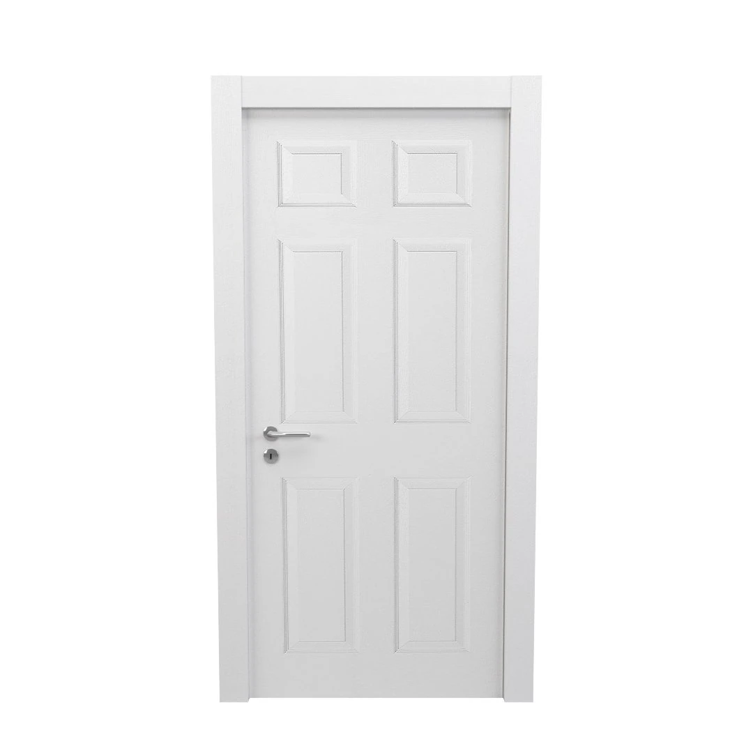 white panel door 3D Model .c4d .max .obj .3ds .fbx .stl .blend