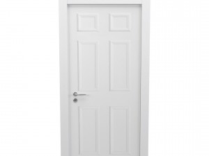 white panel door 3D मॉडल