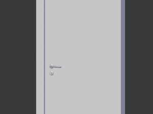 white panel door 3D मॉडल