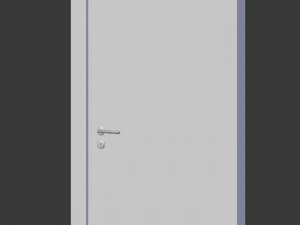 white panel door 3D Model