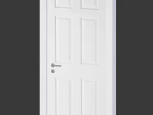 white panel door 3D Model