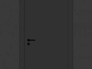 white panel door 3D मॉडल