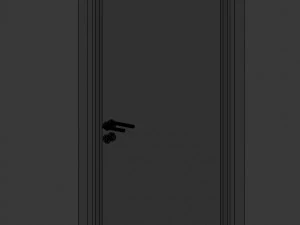 white panel door 3D Model