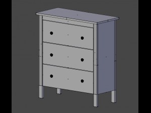 chest of drawers ikea 3D Модель