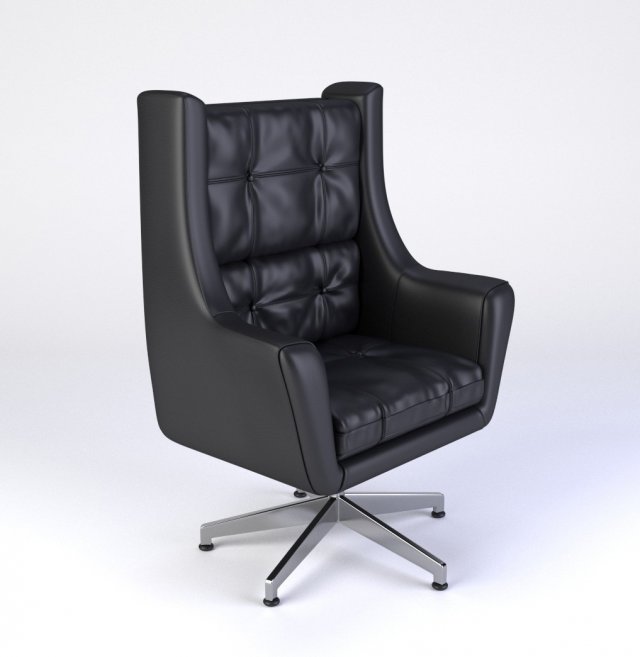 leather armchair Model 3D .c4d .max .obj .3ds .fbx .stl .blend 