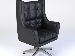 poltrona de couro Modelo 3D